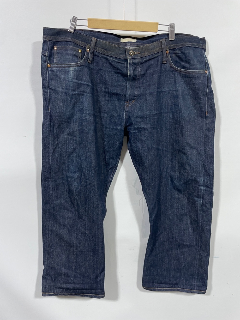 Unbranded denim Men's Straight-Leg Dark Blue Jeans